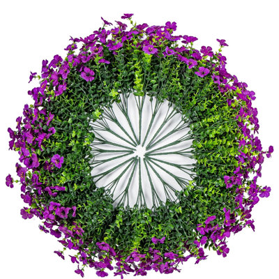 24 paquets de fleurs artificielles pour l'extérieur Faux fleurs en soie résistantes aux rayons UV Plantes en plastique pour printemps été jardin porche fenêtre boîte table vase intérieur décoration intérieure