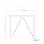 Acacia Solid Wood Top Metal Base Dining Table