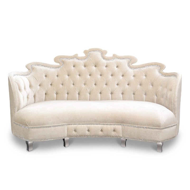 Alexander Velvet Sofa, Pearl Velvet