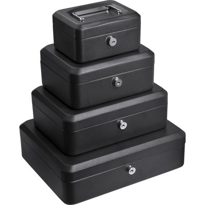 10" CASH BOX W KEY LOCK BLK