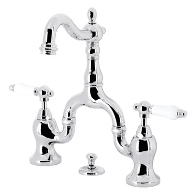 Robinet de salle de bain à large entraxe avec bonde