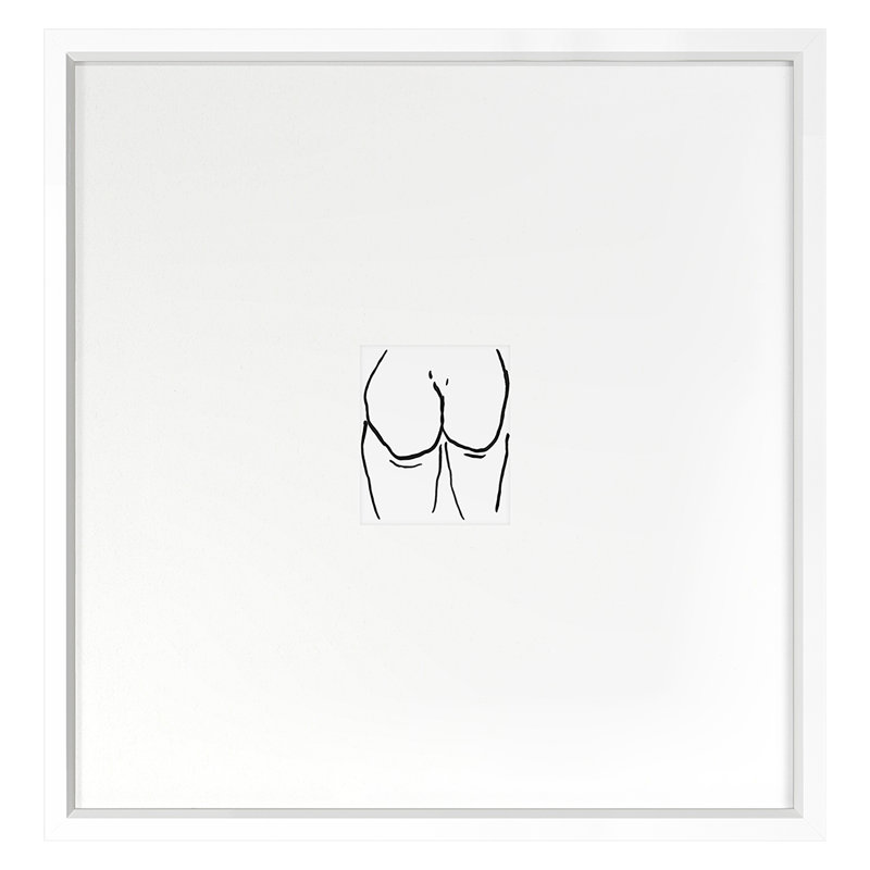 Booties 2 Print by Kate Roebuck, White Framed