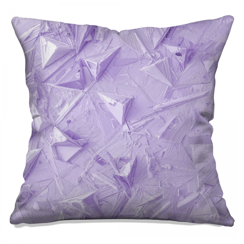 Purple Geometric Texture Double Sided Throw Pillows, 18 x 18 inches