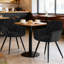Velvet Upholstered Armrests Tufted Dining Chair with Wide Back 50cmH-753914228