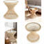 Table de bout en rotin naturel avec plateau en verre | Table d'appoint en forme de paon tissée à la main pour le salon, la chambre à coucher ou le patio