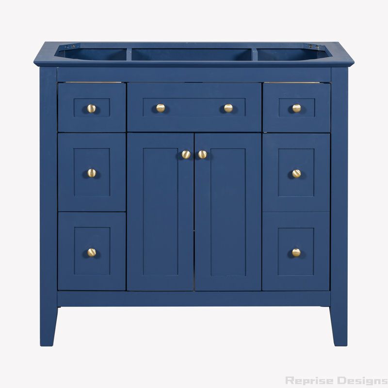 Base de meuble-lavabo simple 35,51 po seulement, Bleu