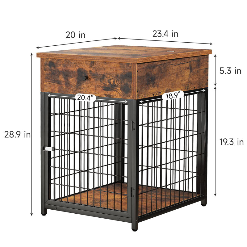 Cage pour chien Furniture, Brun rustique