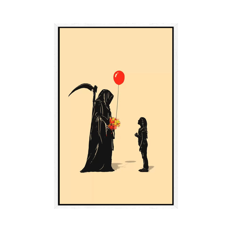 Gift by Nicebleed - Print on Canvas, 66.04cm H x 45.72cm W x 3.81cm D, White Framed