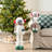 29"/23.5"H Christmas Fabric Yeti With Telescoping Legs