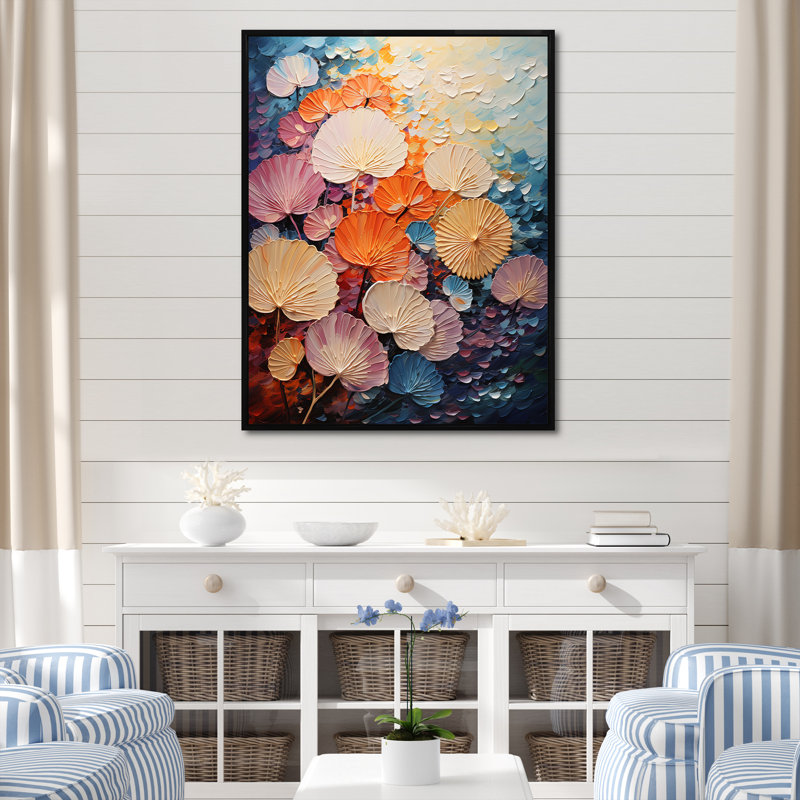 Coastal Harmony Dreamscape sur toile, Cadre flottant noir, H 32 po x l 24 po x P 1 po