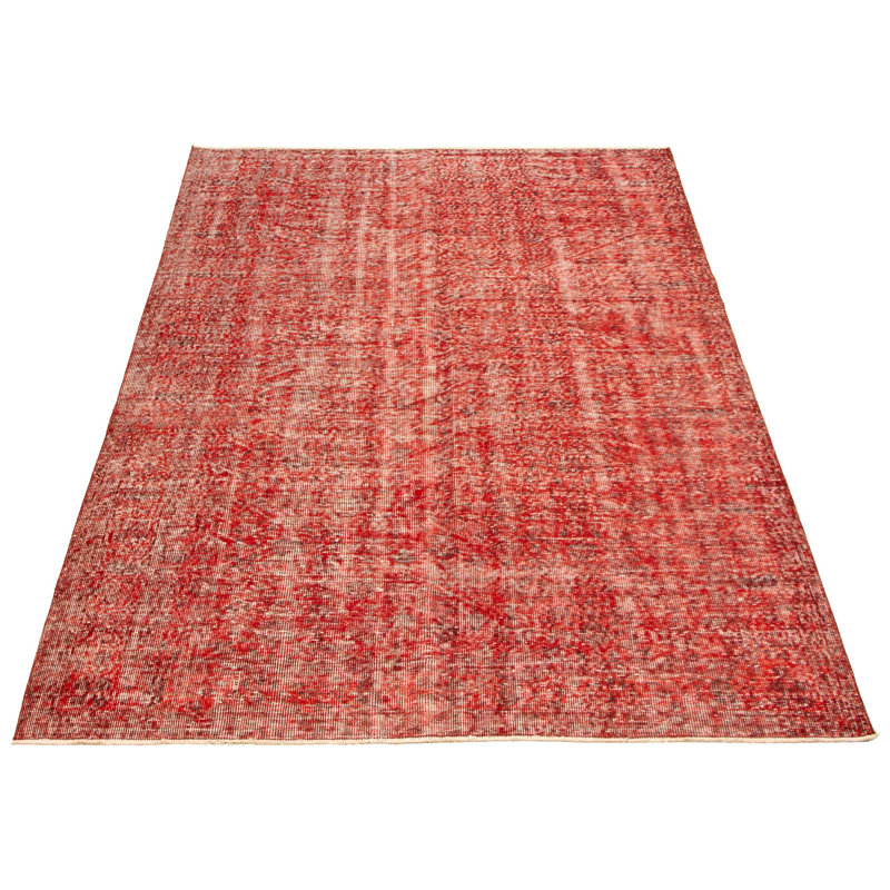 Tapis décoratif en laine noué à la main de conception unique 5 pi 7 po x 9 pi deneil