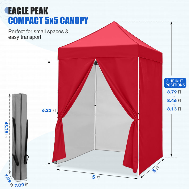 5 pi L 5 pi. D Auvent escamotable en acier thermolaqué, Rouge