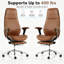 Fauteuil de direction ergonomique en cuir véritable