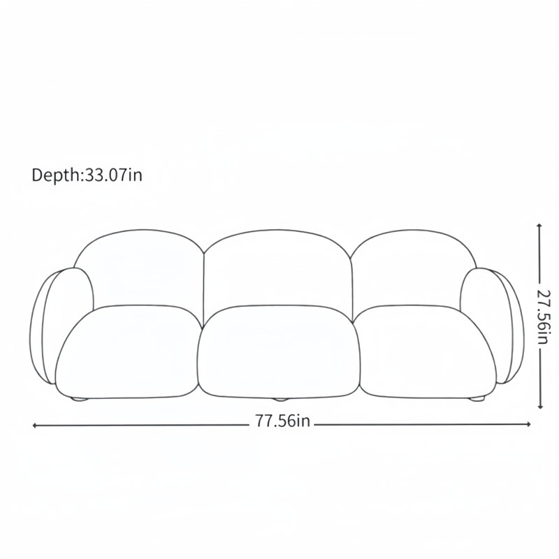 Evas, 77.56" W, Noir