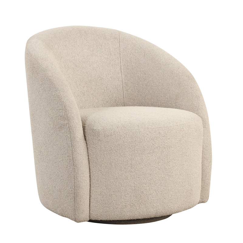 Fauteuil demi-tonneau pivotant Blaykleigh Baumgarner, Platine Boucle