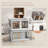 32 Gal Stackable Storage Bins With Lids, 3 Packs Collapsible Closet Organizers And Storage, Plastic Drawer Storage Container On Wheels With 5-Sided Access, Doors For Blankets-634350853