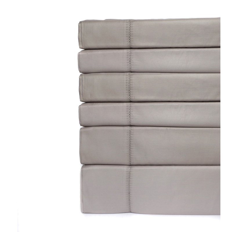 Briani Cotton Blend Sheet Set, Twin, Charcoal