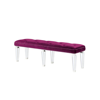 Hallmark Upholstered Bench with Tapered Leg