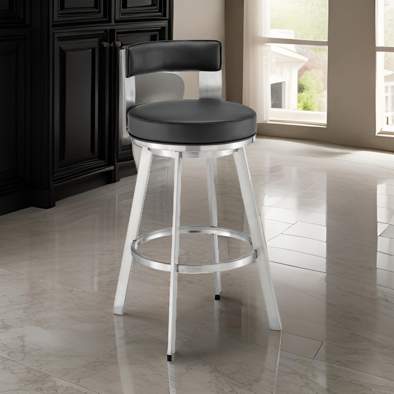 Tabouret Hazem, Très grand (siège d'une hauteur de 38 po), Brun / brun