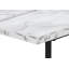 Bureau d'ordinateur, bureau personnel, ordinateur portable, tablettes de rangement, L 48 po, travail, stratifié aspect marbre blanc, métal noir, contemporain, moderne-999146555
