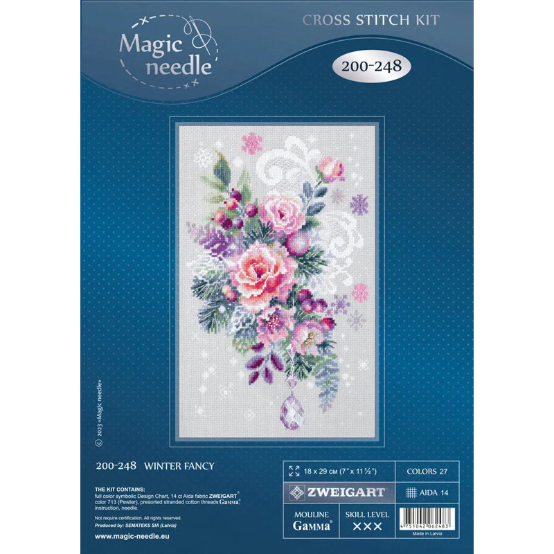  Kit de point de croix compté Winter Fancy 200-248