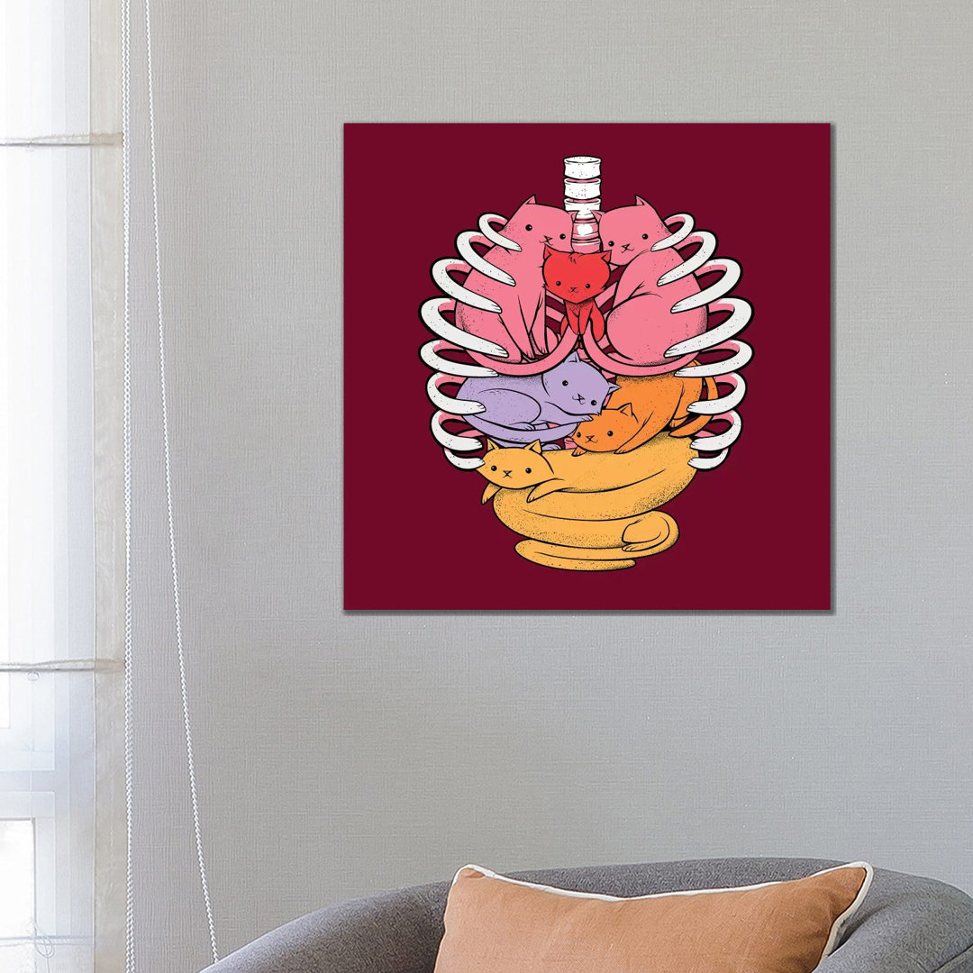 Anatomicat Love von Tobias Fonseca - No Frame Gallery-Wrapped Canvas Giclée on Canvas