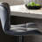 Kitchen Island Bar Stool Set (2 Pieces), Dark Gray, Modern Style, Adjustable Swivel Backrest With Faux Leather Cushion.-261278953