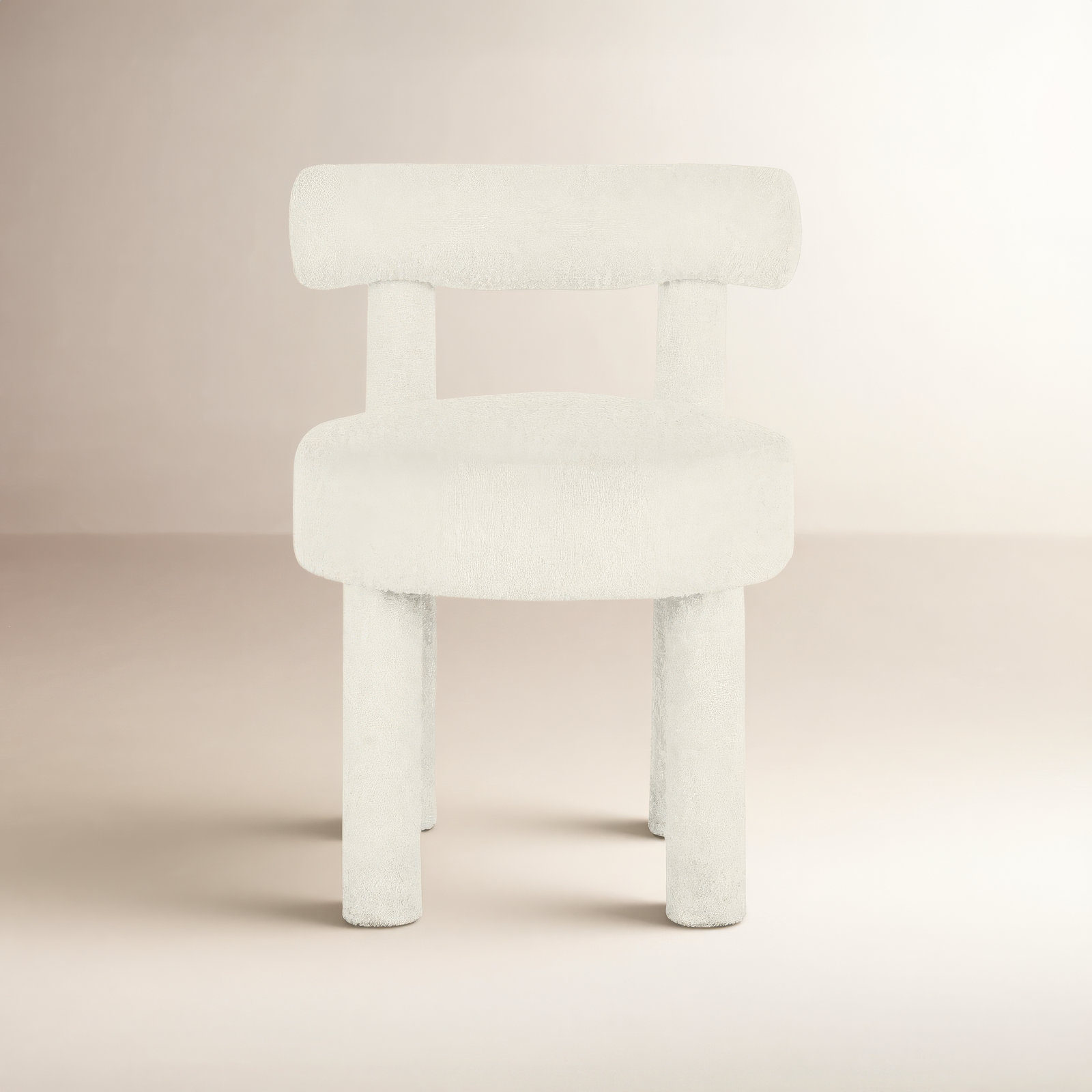 Cecilia Upholstered Side Chair, Boucle White