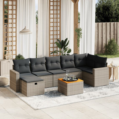 Ensemble de canapé de jardin Vidaxl gris
