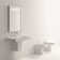 WS Bath Collections Cento 21.2'' Glossy White Ceramic Rectangular Semi-Pedestal Bathroom Sink with Overflow