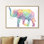 Éléphant floral - Impression sur toile