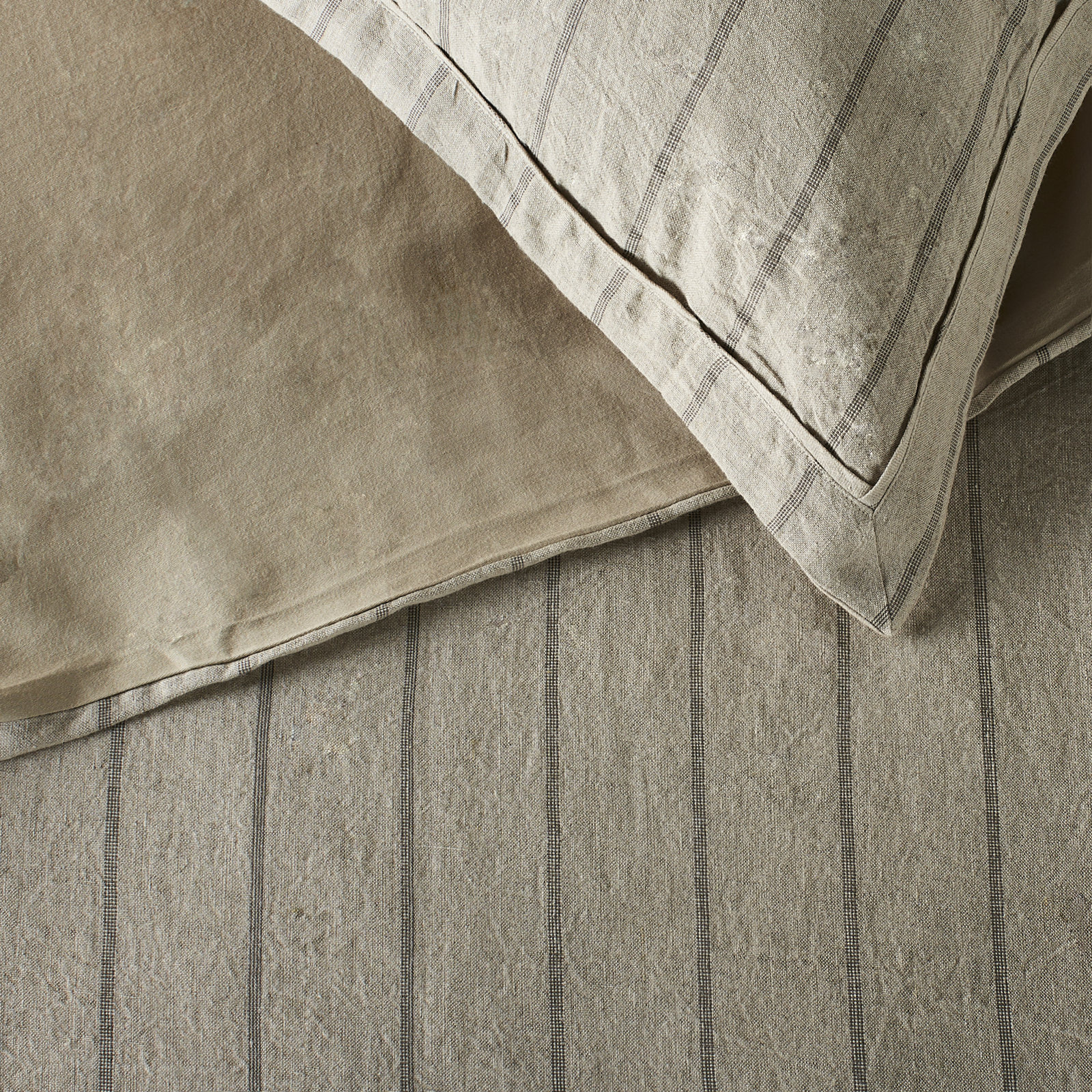 Keegan Belgian Flax Linen Sham Set, King Sham, Natural