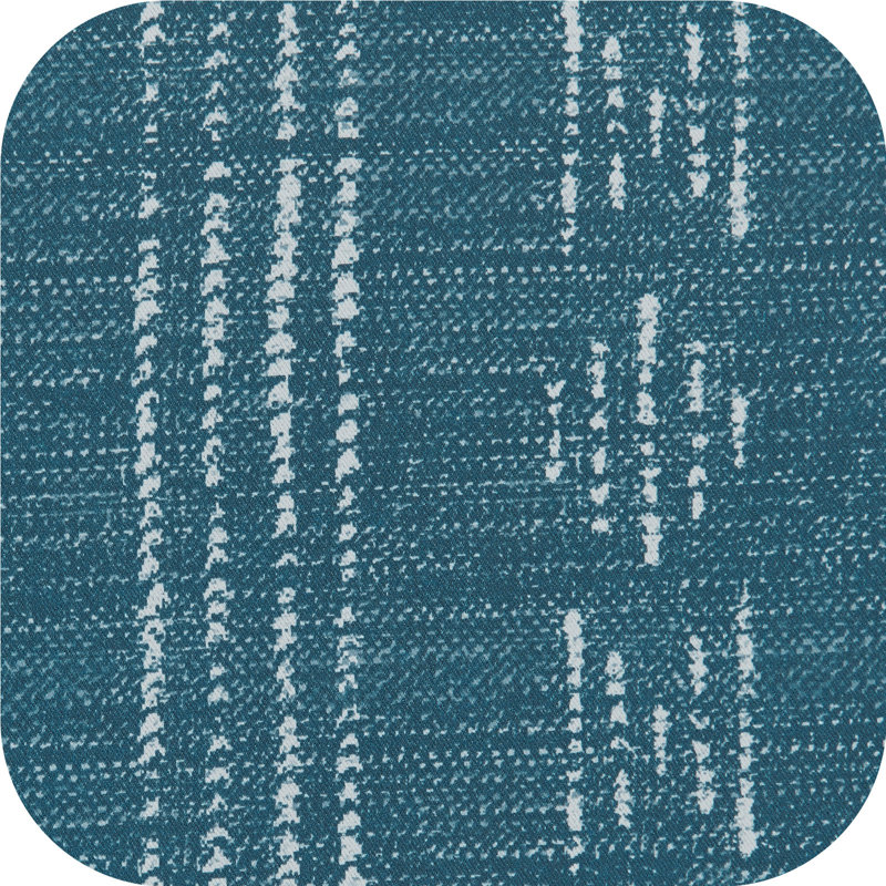 Ayani Bohemian Blackout Curtain Panel, 52" W x 63" L, White/Blue