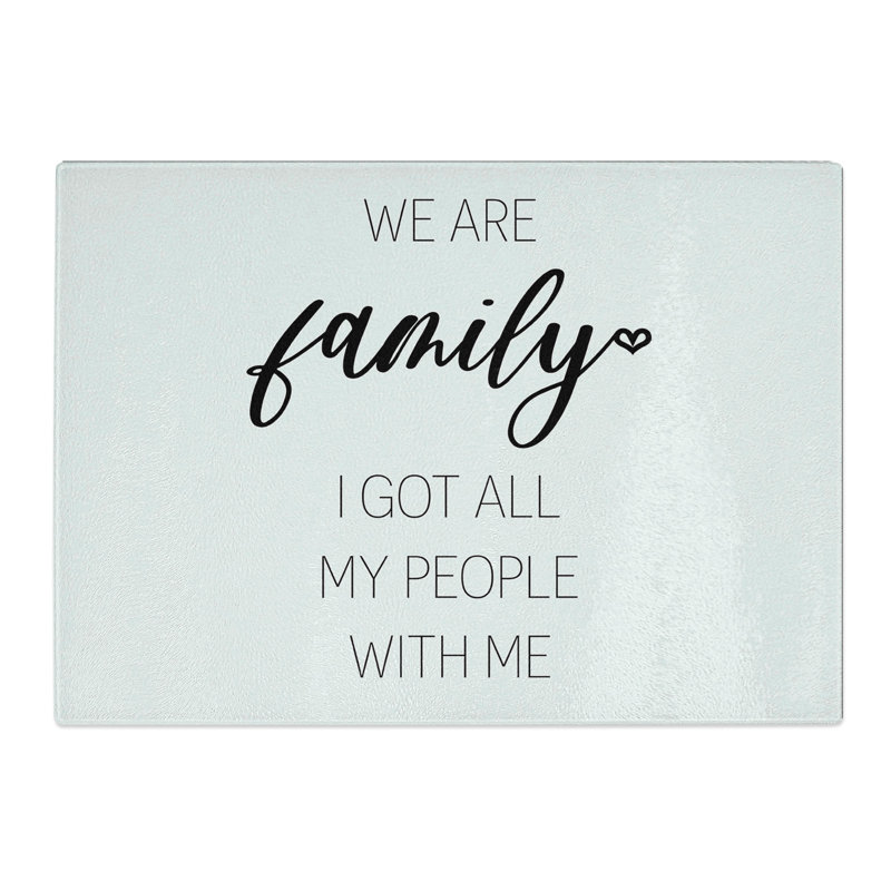We Are Family Chopping Board, 28.5cm W x 39cm L