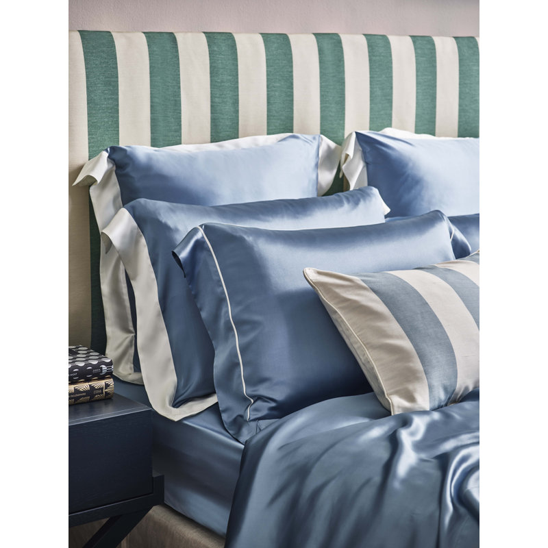 Summerhill Blue Silk Pillow Case, Boudoir
