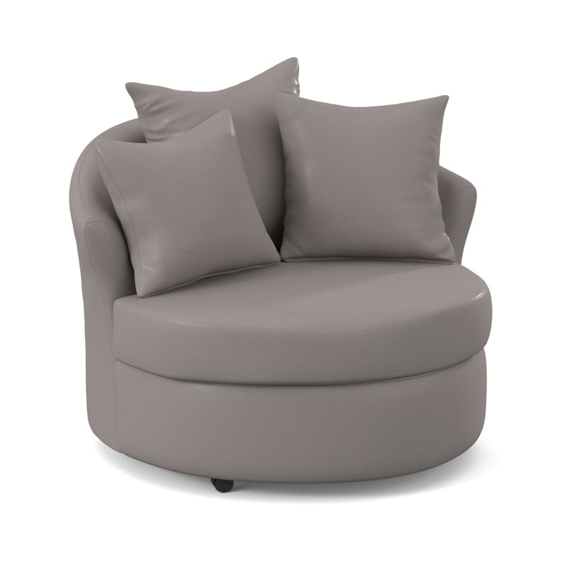 Fauteuil demi-tonneau Alsup, Argent Stallion
