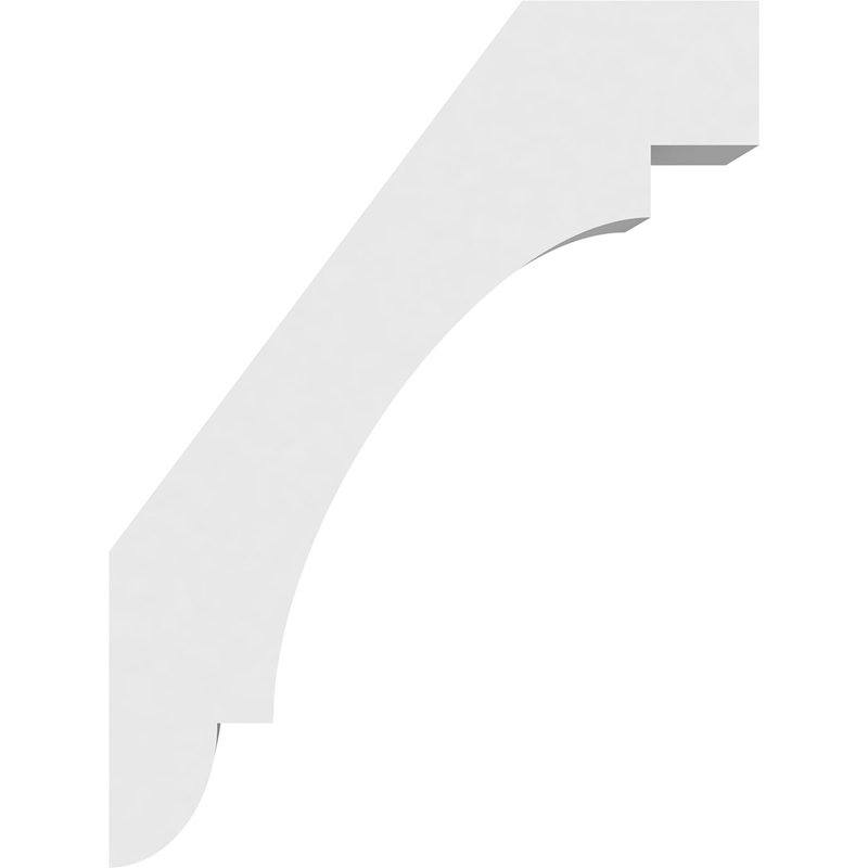 Attelle de genou en PVC de qualité architecturale standard Aspen l 5 po x P 12 po x H 16 po, H 16 po x l 5 po x P 12 po