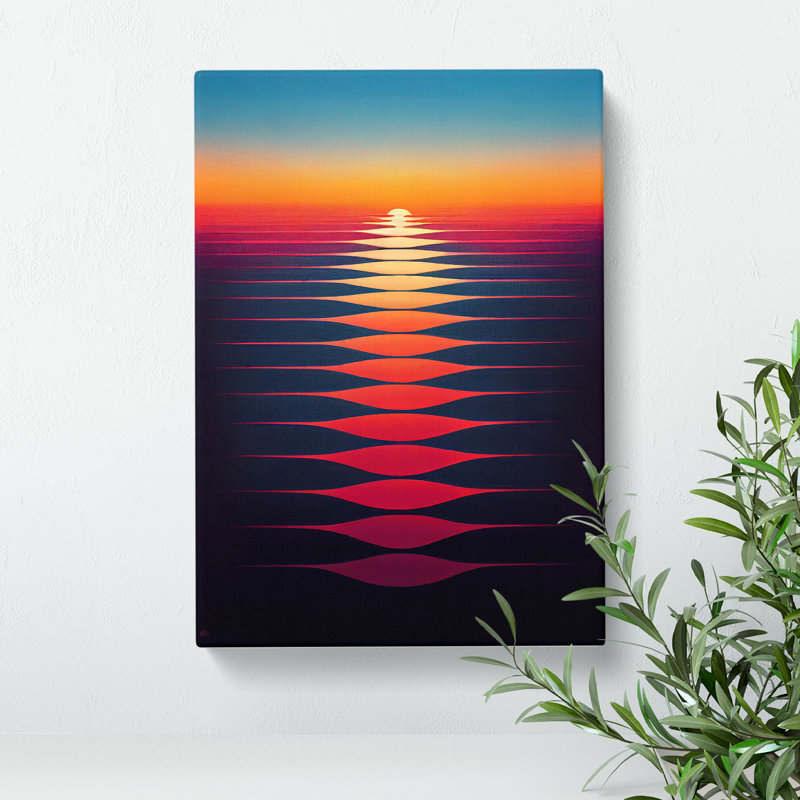 The Stupendous Abstract Sunset - Wrapped Canvas, 50cm H x 35cm W x 3cm D