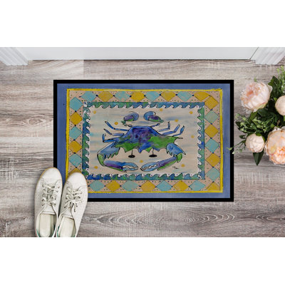 Tapis de porte d’intérieur anti-dérapant crabe
