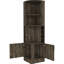 Armoire de bar brun foncé avec 2 tablettes, pouvant contenir 8 bouteilles et améliorant la fonctionnalité des tablettes pour un maximum de vin ou de spiritueux-1606241169