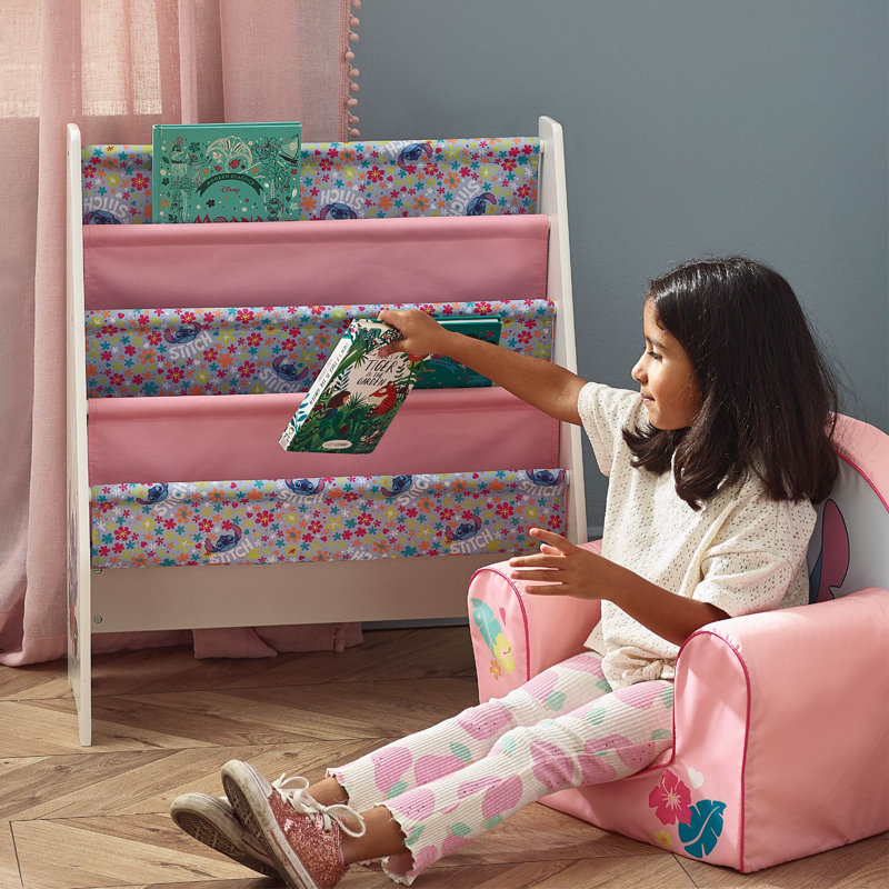 Disney Stitch Book Storage Rack - Easy to Assemble Kids' Bookshelf - Sturdy and Durable Organizer for Children's Books - Perfect for Bedrooms and Playrooms