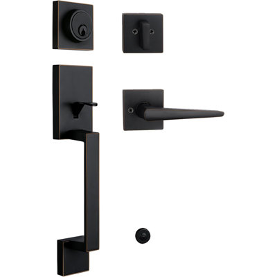 Ensemble de poignée de porte en fer avec pêne dormant, trou de porte réglable