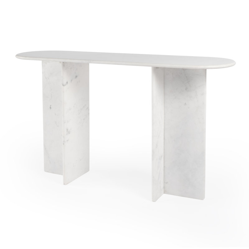 Selinski 54 in. W Rectangular 100% Marble Console/Sofa Table