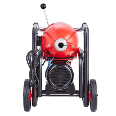 Drain Cleaner Machine 120FT x 6/5 Inch, 1100W Electric Sewer Snake Auger Manual Feed - with 6 Cutters and CW/CCW Control for 4" to 8" Pipes