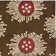 Candelo Hand Tufted Wool/Viscose Floral Rug in Brown