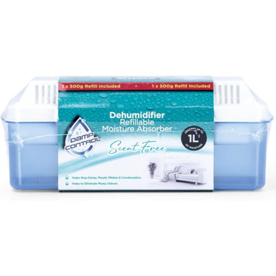 Mantraraj Refillable Moisture Absorbers Dehumidifier 3 X 500G Absorbs Up To 1L Of Moisture Damp Trap For Home, Caravan