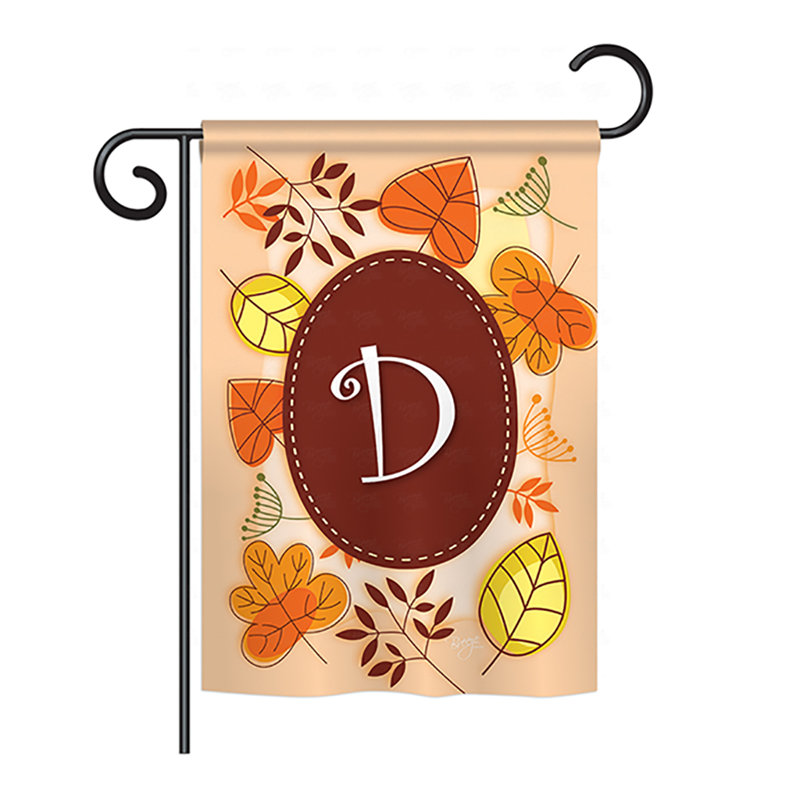 Drapeau de maison en polyester à 2 côtés digramme d’automne, H 40 po x l 28 po, D