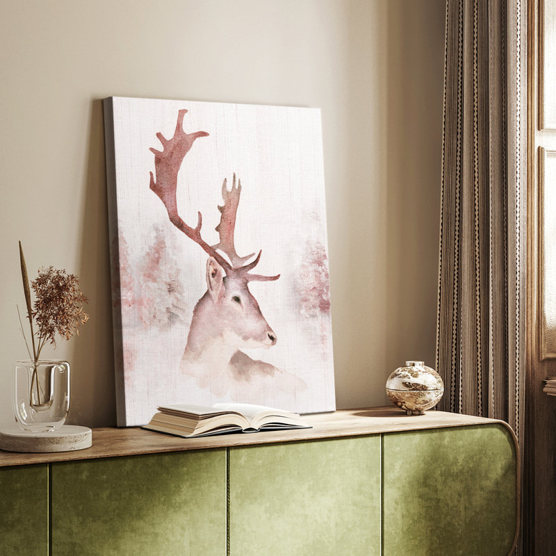 Blush Deer - galerie sur mesure, H 18 po x l 12 po
