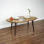 Table basse en forme de feuille avec 4 pieds en bois-1030914311