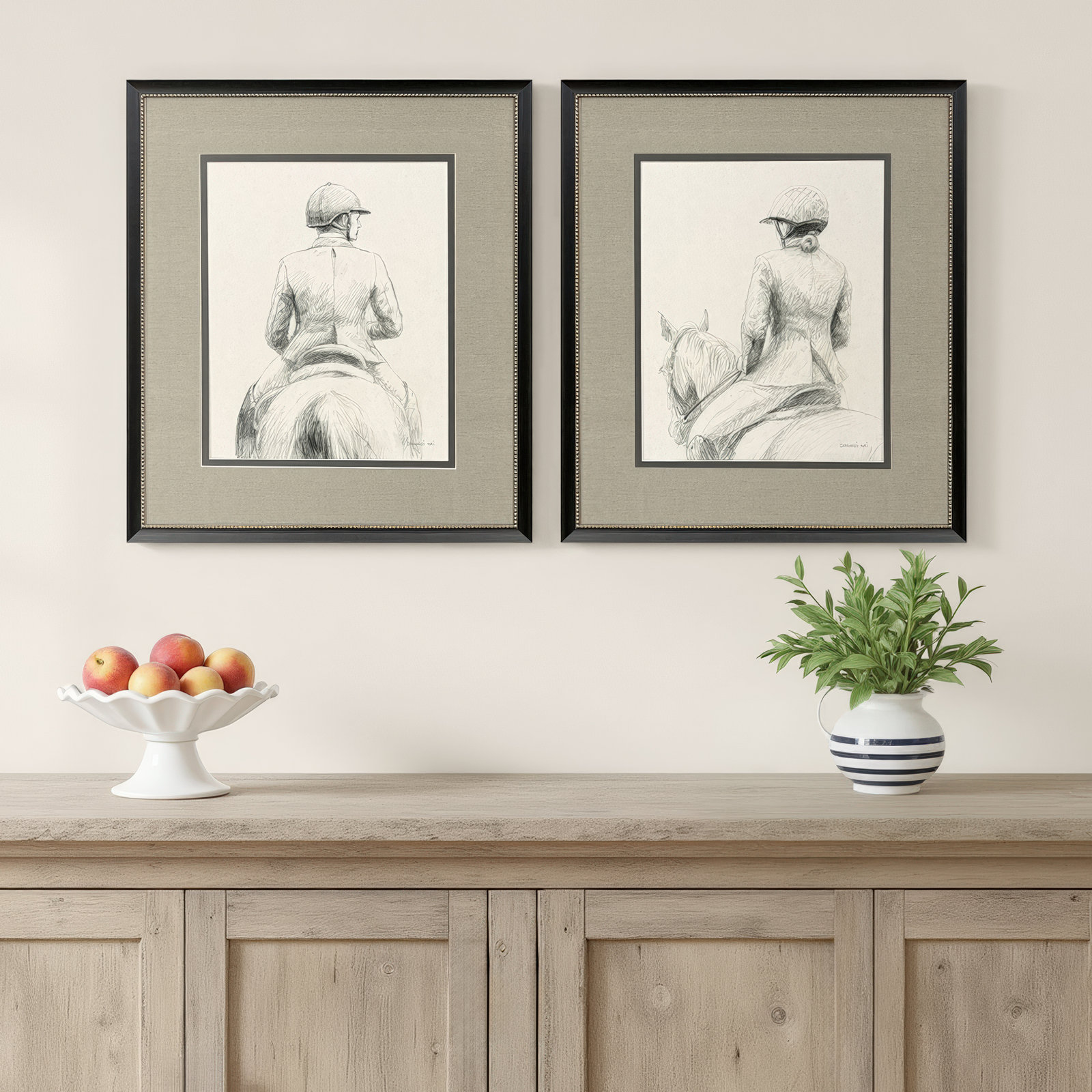 English Rider 2-Piece Print Set by Nai